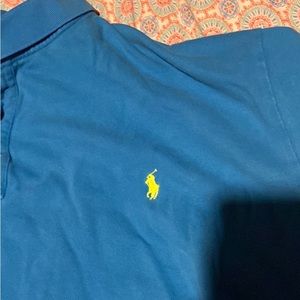 Polo by Ralph Lauren 4XL Tall Men's Shirt Blue Big Collared Polo Shirt Plus Size